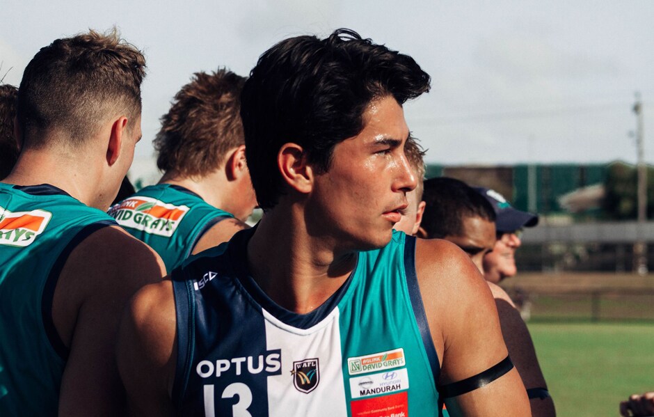IMG_4942-web.jpg Bailey Banfield had 24 disposals and two goals in Peel's three point loss to South Fremantle - Fremantle,Fremantle Dockers,AFL,WAFL